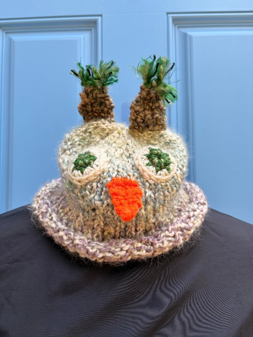 Kids Hand Knit Owl Animal Hat Crochet Wool Blend Whimsical